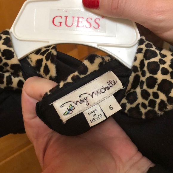 🎄black and cheetah print dress!❤️ - Picture 2 of 3